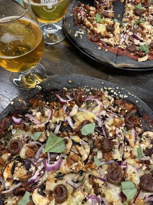   at Black Crust Pizzeria in Vik