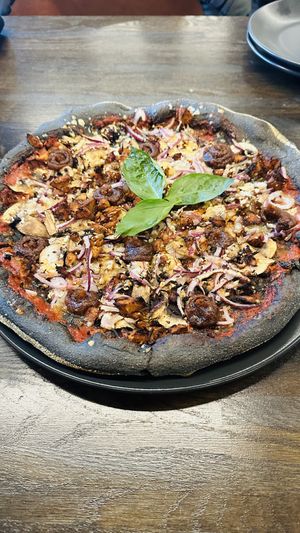   at Black Crust Pizzeria in Vik