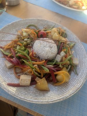 Stir fry with tofu 🤯😍 at Buzz Beach Bar in Mugla