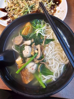 Ramen soup. at Vegetarian Villas 素雅轩 in West Singapore