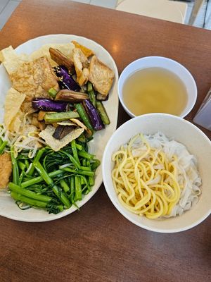 Yong Tau Fu. at Vegetarian Villas 素雅轩 in West Singapore