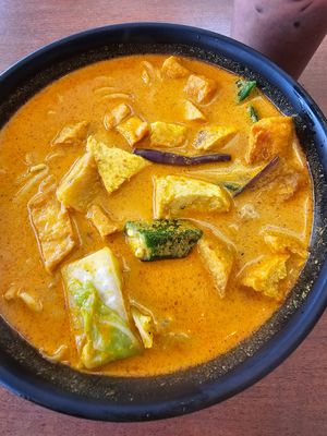 Curry Noodle. at Vegetarian Villas 素雅轩 in West Singapore