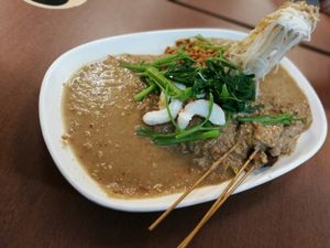 Satay bee hoon at Vegetarian Villas 素雅轩 in West Singapore
