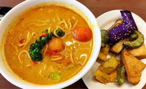Curry vegetables noodle at Vegetarian Villas 素雅轩 in West Singapore