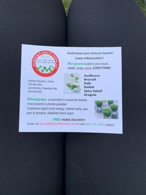   at Incredible Health Farms in Jemison
