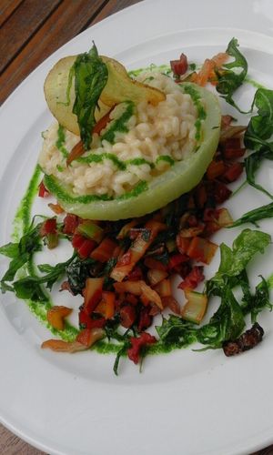 risotto with dates at Cantina don Camillo in Basel