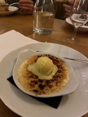 Vegan crema catalana  at Cantina don Camillo in Basel