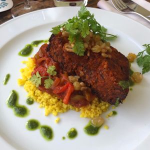 Nut roast with safran couscous and ratatouille  at Cantina don Camillo in Basel