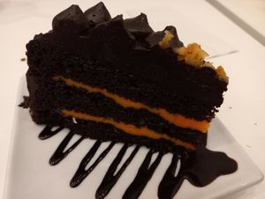 Orange and chocolate cake at Love A Slice in Beckenham
