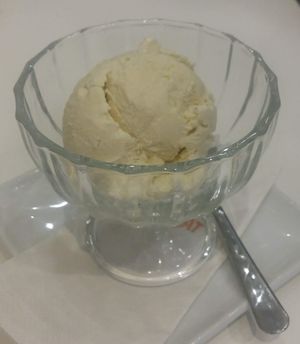 Vegan vanilla ice cream at Love A Slice in Beckenham