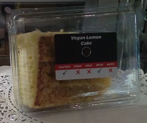 Of the 6 vegan cakes, our table didn't try the lemon, salted caramel fudge, or Lotus Biscoff... this visit ;-) at Love A Slice in Beckenham