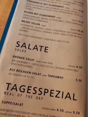 Vegan products: salads at Acero - Eiscafé und Bistro in Basel