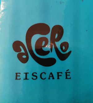 The menu/ the logo at Acero - Eiscafé und Bistro in Basel