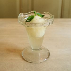 Ginger sorbet with Prosecco at Acero - Eiscafé und Bistro in Basel