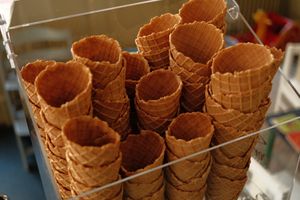 Cones are vegan. at Acero - Eiscafé und Bistro in Basel