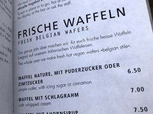 vegan waffles at Acero - Eiscafé und Bistro in Basel