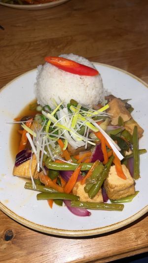 Vegan tofu vegetables  at Comai - East in Frankfurt
