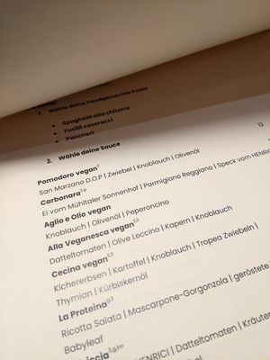 some vegan pasta dishes at Zampano Pizza & Pasta in Frankfurt