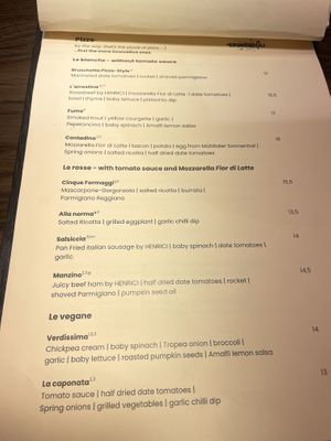 Le vegane pizza options   at Zampano Pizza & Pasta in Frankfurt
