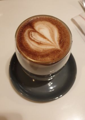 vegan hot chocolate with oat milk at Kipferl in London
