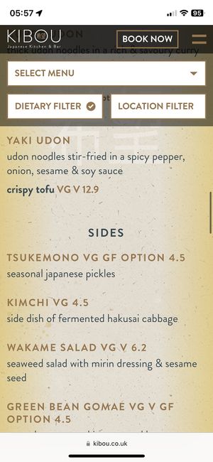 Menu 7, May 2023  at KIBOU Japanese Kitchen & Bar in Solihull