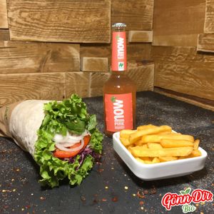 Gönn Dir veganen Salat Wrap!
Hausgemachter veganer Wrap mit Salat, Rotkraut, Tomate, Zwiebel, Rucola und einer hausgemachten Soße Deiner Wahl. Auch im Menü + Pommes und Getränk at Gönn Dir Bio in Weinsberg