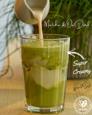 Tasty Vegan Iced Matcha Latte   at Manuto Café in Tuttlingen
