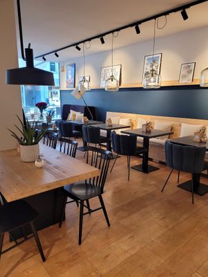 stylish interior   at Manuto Café in Tuttlingen