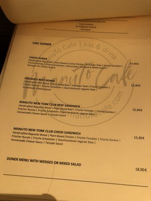 Part of menu   at Manuto Café in Tuttlingen