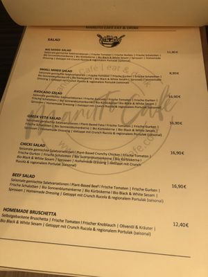 Part of menu   at Manuto Café in Tuttlingen