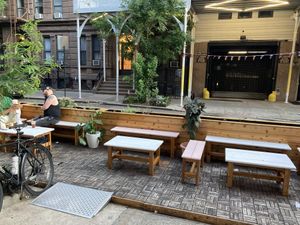 Outdoor seating at Bird & Branch in New York City