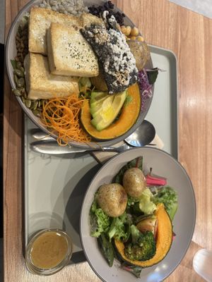 Vegan bowl + side grilled veggies  at Bowlsum 볼썸 in Seongnam