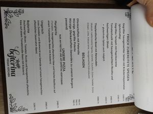 Speisekarte at Bojtorina Vegan Kitchen in Sopron