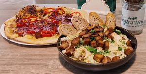 Massive portions at Bojtorina Vegan Kitchen in Sopron