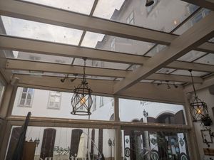 Winter garden at Bojtorina Vegan Kitchen in Sopron