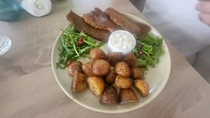 Grilled Seitan 3480 Ft at Bojtorina Vegan Kitchen in Sopron