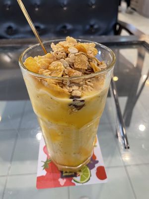 Passion fruit smoothie, 60 baht  at Heaven Burger in Chiang Rai