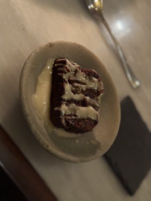 Christmas pudding with custardd  at Tendril in London