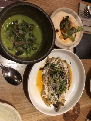 Sharing starter with amazing and creamy dips  at Tendril in London