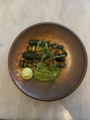 Grilled courgettes (personal favourite)  at Tendril in London