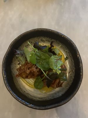 Fennel fritters - perhaps a tad too greasy but great portion  at Tendril in London