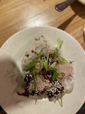 Purple potatoes   at Tendril in London