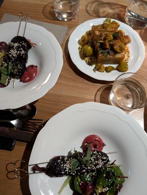 Beetroot skewers at Tendril in London
