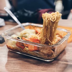 Mixed dry noodles at Bishan Vegetarian 碧山素食 in Central Singapore