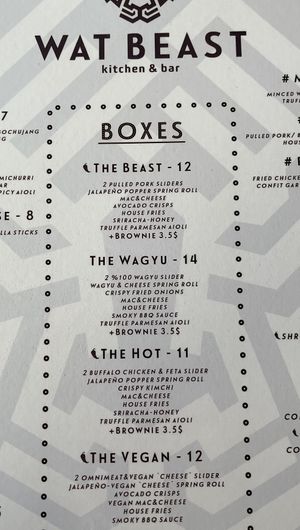 Menu 2 of 5 - Boxes  at Wat Bong in Siem Reap