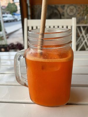 Carrot juice, $3  at Wat Bong in Siem Reap