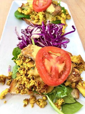 Vegan Benedict   at Halcyon in Dallas