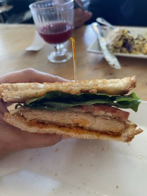 Vegan Texas sandwich   at Halcyon in Dallas