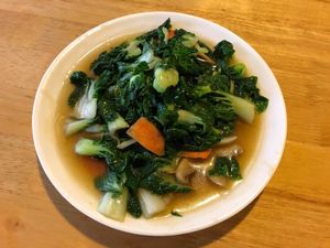Stir fried greens at Zi Zai Vegetarian 自在齋 - Yishun in North Singapore