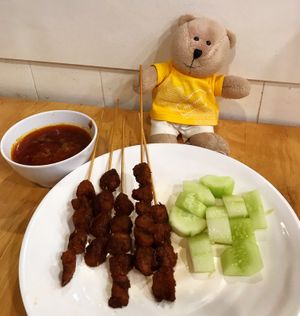 $0.80 per stick Satay  at Zi Zai Vegetarian 自在齋 - Yishun in North Singapore